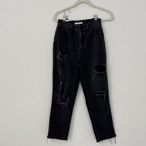 PacSun High Rise Black Distressed Jeans